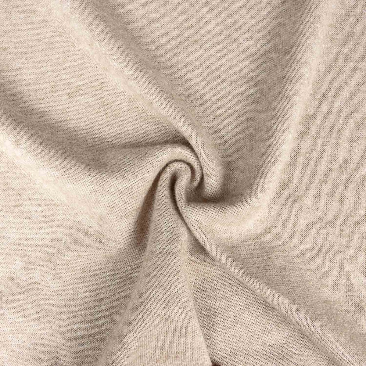 Tricot côtelé anglais effet angora beige - Ribes y Casals