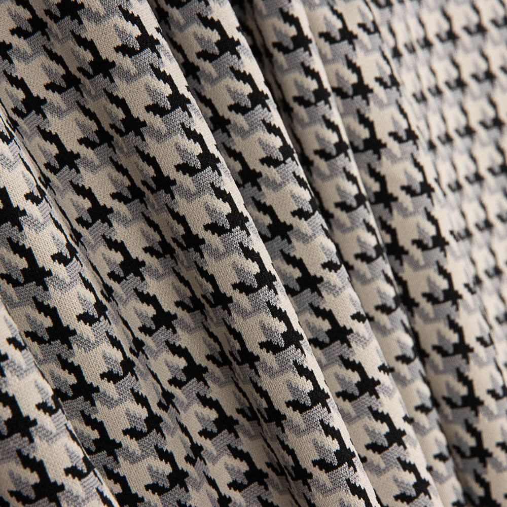 Maille Jacquard Pied de Poule Gris - Ribes y Casals