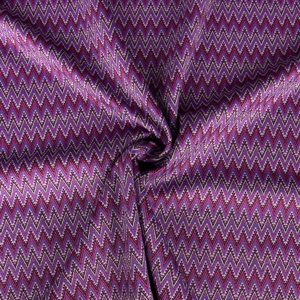 Tricot jacquard zigzag magenta - Ribes y Casals