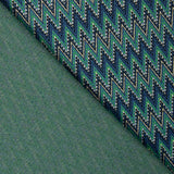 Maille jacquard zigzag verte - Ribes y Casals