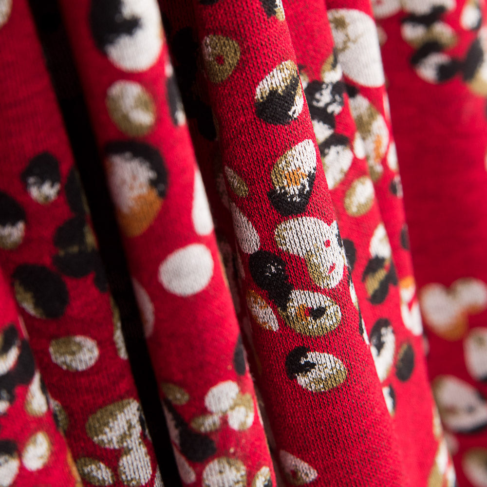 Maille Jersey Bulles Rouge - Ribes y Casals