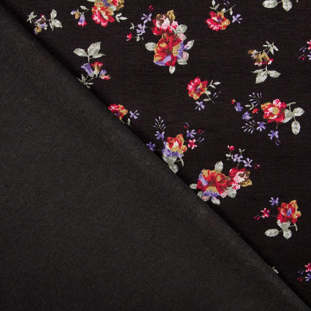 Jersey Coton Crétonne Noir - Ribes y Casals