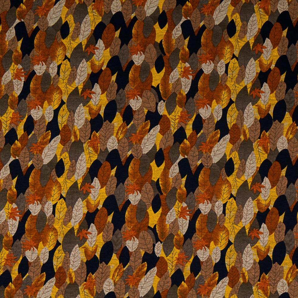 Jersey Viscose Feuilles Automne - Ribes y Casals