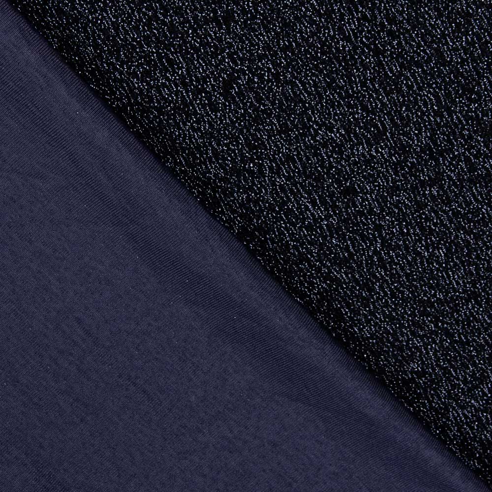 Jersey Lamé Brillant Bleu Marine - Ribes y Casals