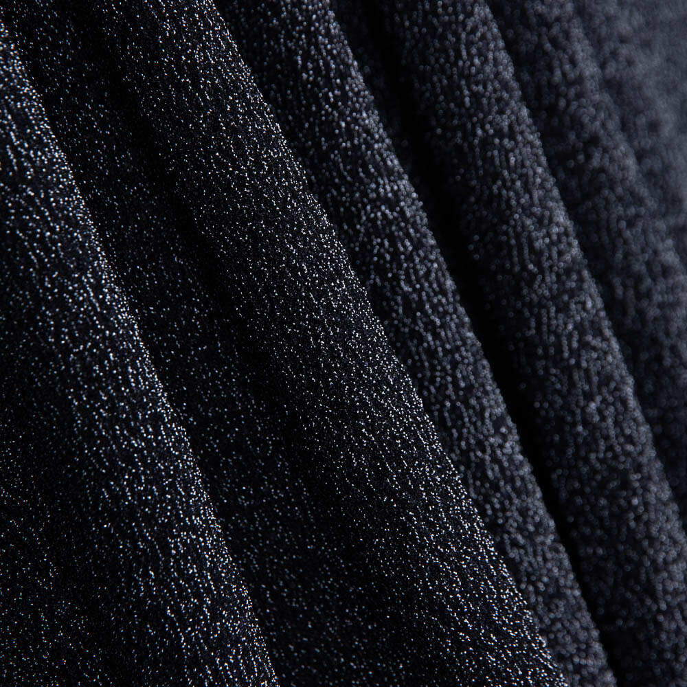 Jersey Lamé Brillant Bleu Marine - Ribes y Casals
