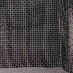 Maille lamée argentée à carreaux et sequins - Ribes y Casals