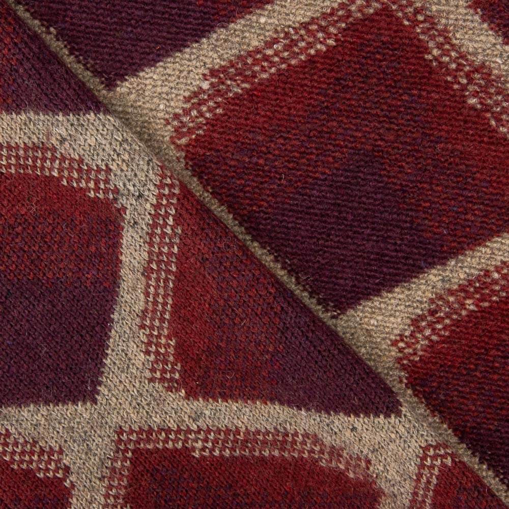 Poncho Tricot Tricot Laine Maroon Waves - Ribes y Casals