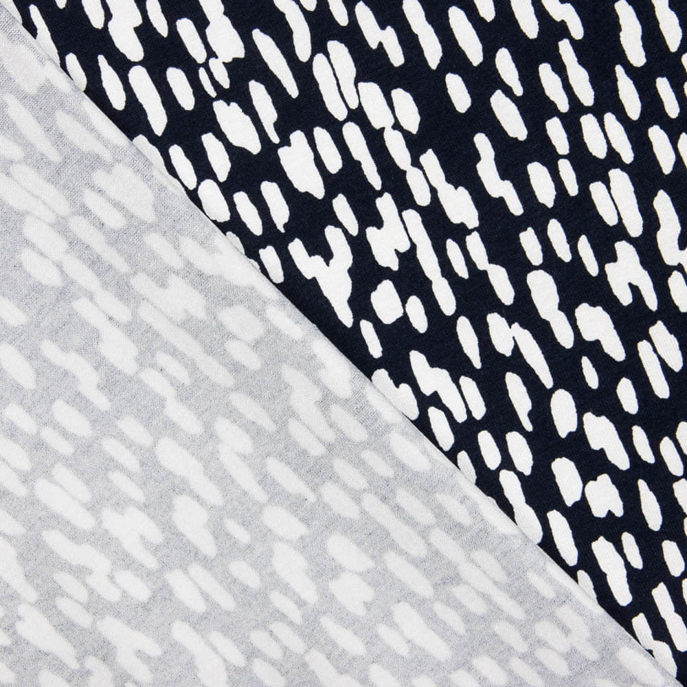 Maille Viscose Mouchetée Bleu Marine - Ribes y Casals