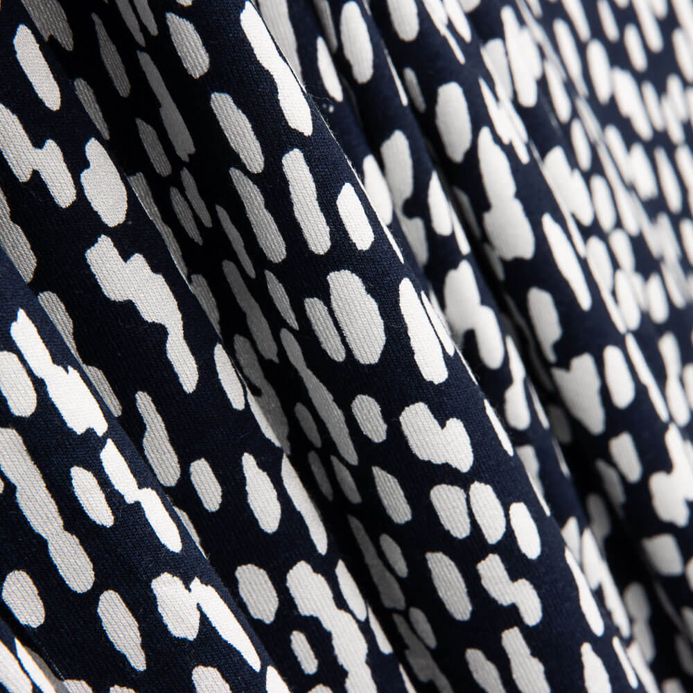 Maille Viscose Mouchetée Bleu Marine - Ribes y Casals