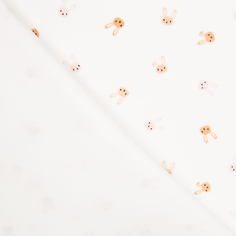 Maille Élastique Peluche Lapins Blanc - Ribes y Casals