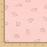 Maille Élastique Peluche Éléphants Rose - Ribes y Casals