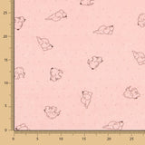 Maille Élastique Peluche Éléphants Rose - Ribes y Casals