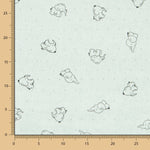 Maille Élastique Peluche Éléphants Vert - Ribes y Casals