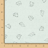 Maille Élastique Peluche Éléphants Vert - Ribes y Casals