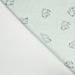 Maille Élastique Peluche Éléphants Vert - Ribes y Casals