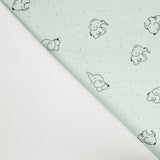 Maille Élastique Peluche Éléphants Vert - Ribes y Casals