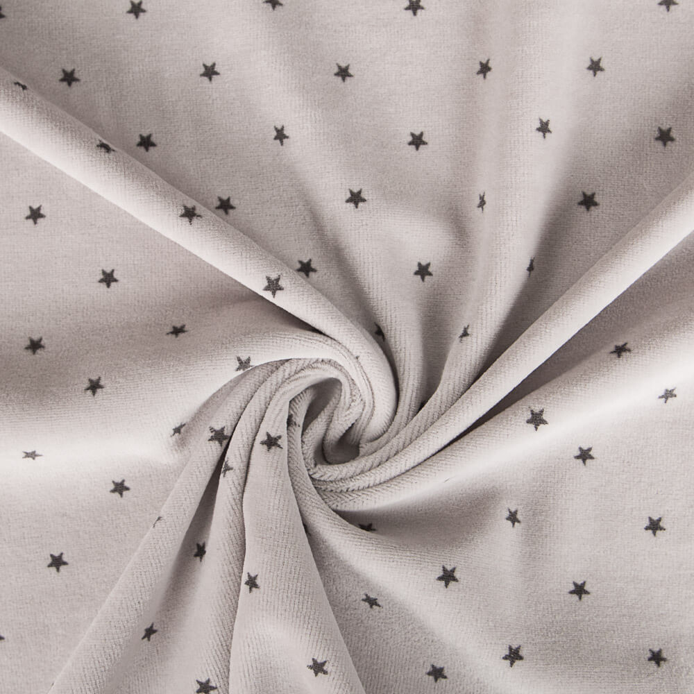 Maille Peluche Oeko-Tex® Etoiles Gris - Ribes y Casals
