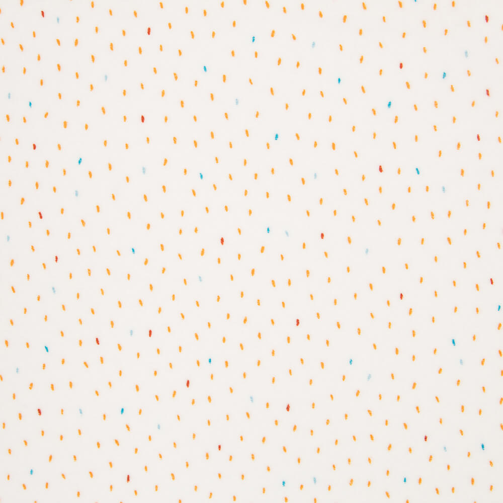 Maille Peluche Oeko-Tex® Gouttelettes Blanc - Ribes y Casals