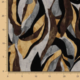 Jersey viscose marron abstrait - Ribes y Casals