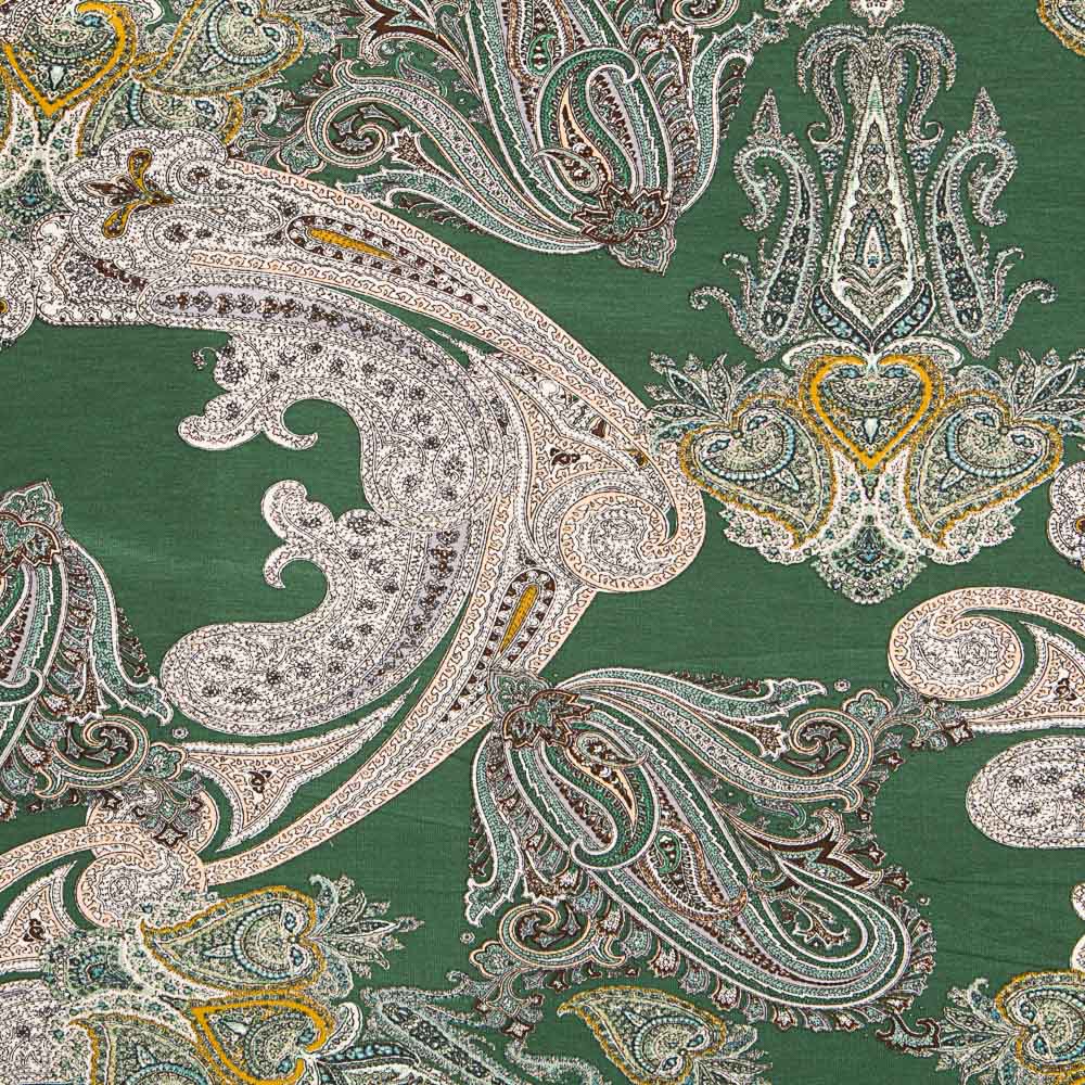 Tricot Viscose Cachemire Vert - Ribes y Casals