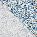 Tricot Viscose Petites Fleurs Bleu - Ribes y Casals