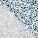 Tricot Viscose Petites Fleurs Bleu - Ribes y Casals