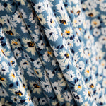 Tricot Viscose Petites Fleurs Bleu - Ribes y Casals