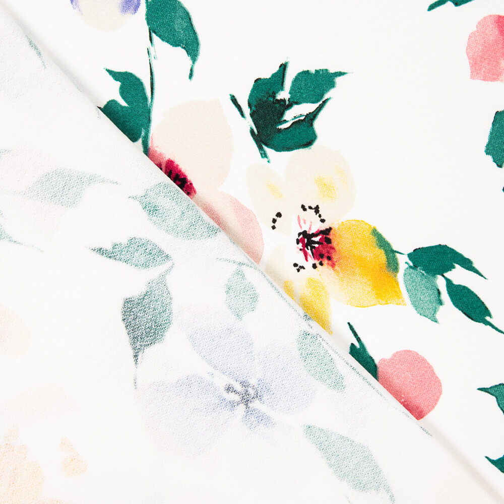 Tricot Viscose Jardin Blanc - Ribes y Casals