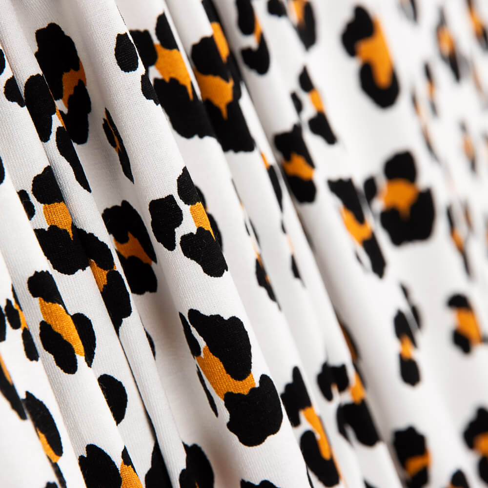 Tricot Viscose Léopard Blanc - Ribes y Casals