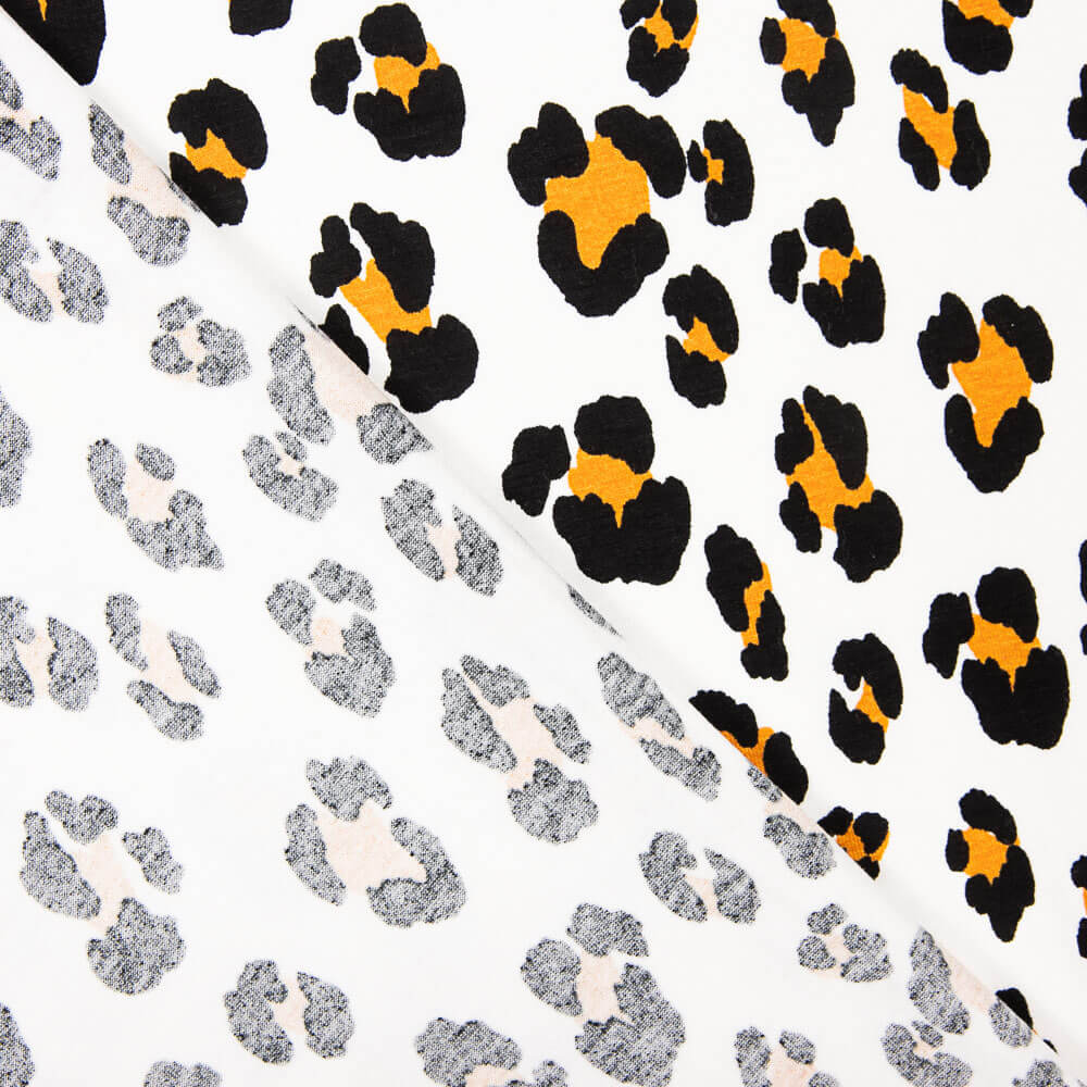 Tricot Viscose Léopard Blanc - Ribes y Casals