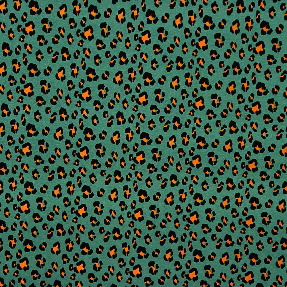 Tricot Viscose Léopard Vert Menthe - Ribes y Casals