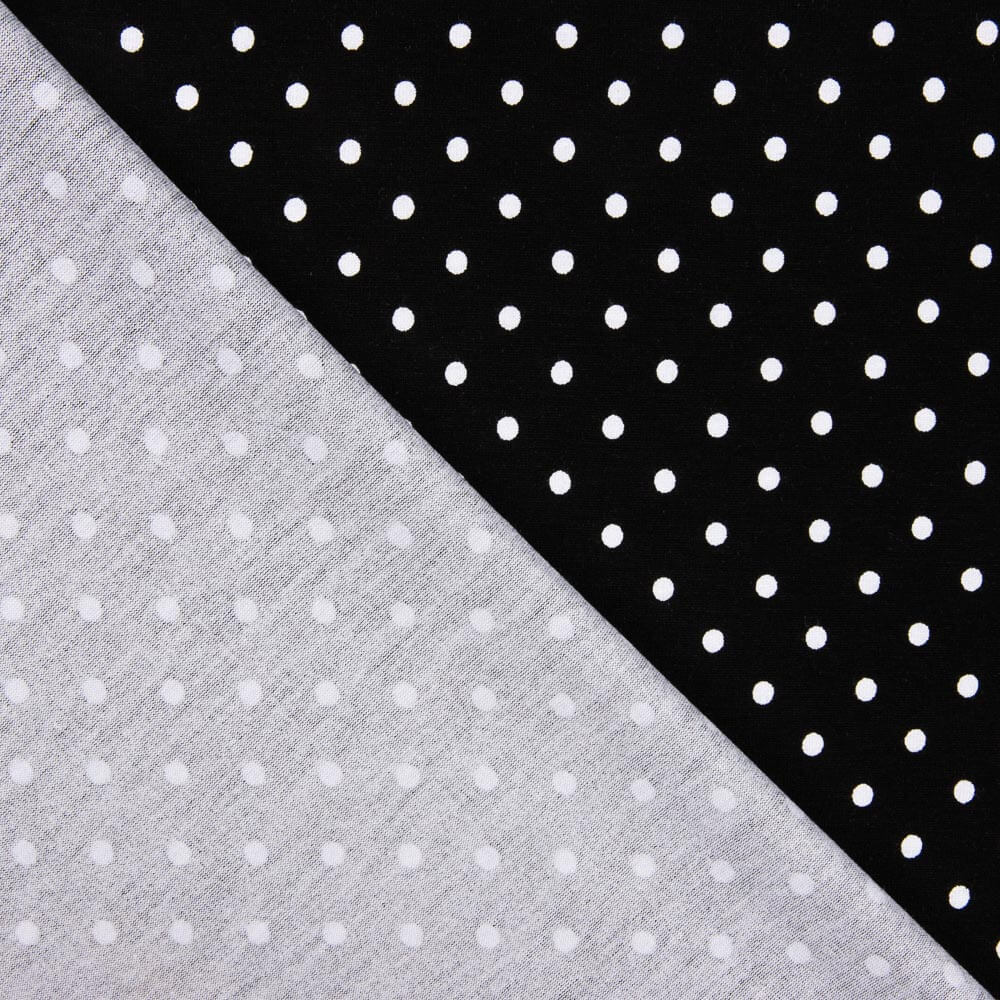 Maille Viscose Mini Pois Noir - Ribes y Casals