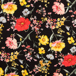 Tricot Viscose Maxi Fleur Noir - Ribes y Casals