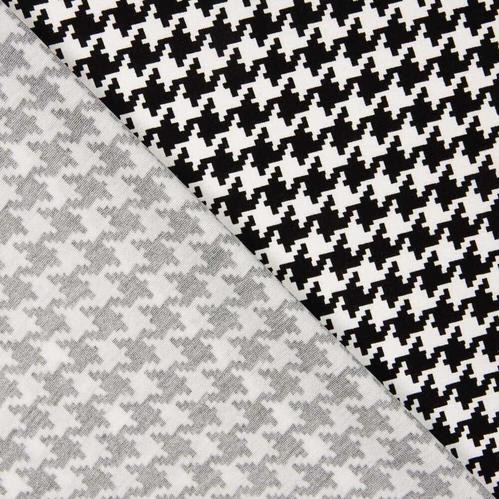 Maille Viscose Pied-de-Poule Blanc - Ribes y Casals