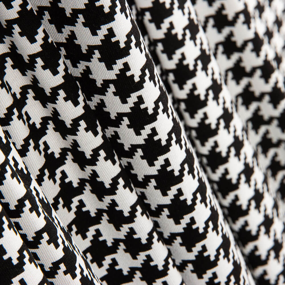 Maille Viscose Pied-de-Poule Blanc - Ribes y Casals