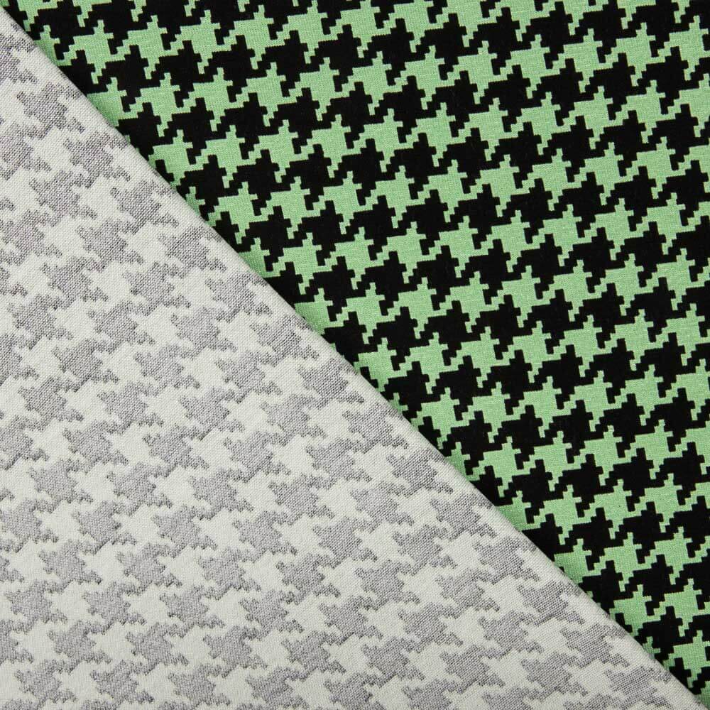 Maille viscose à carreaux berger vert - Ribes y Casals