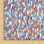 Tricot Viscose Plumes Bleu Gris - Ribes y Casals