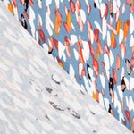 Tricot Viscose Plumes Bleu Gris - Ribes y Casals