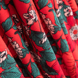 Tricot Viscose Printemps Rouge - Ribes y Casals