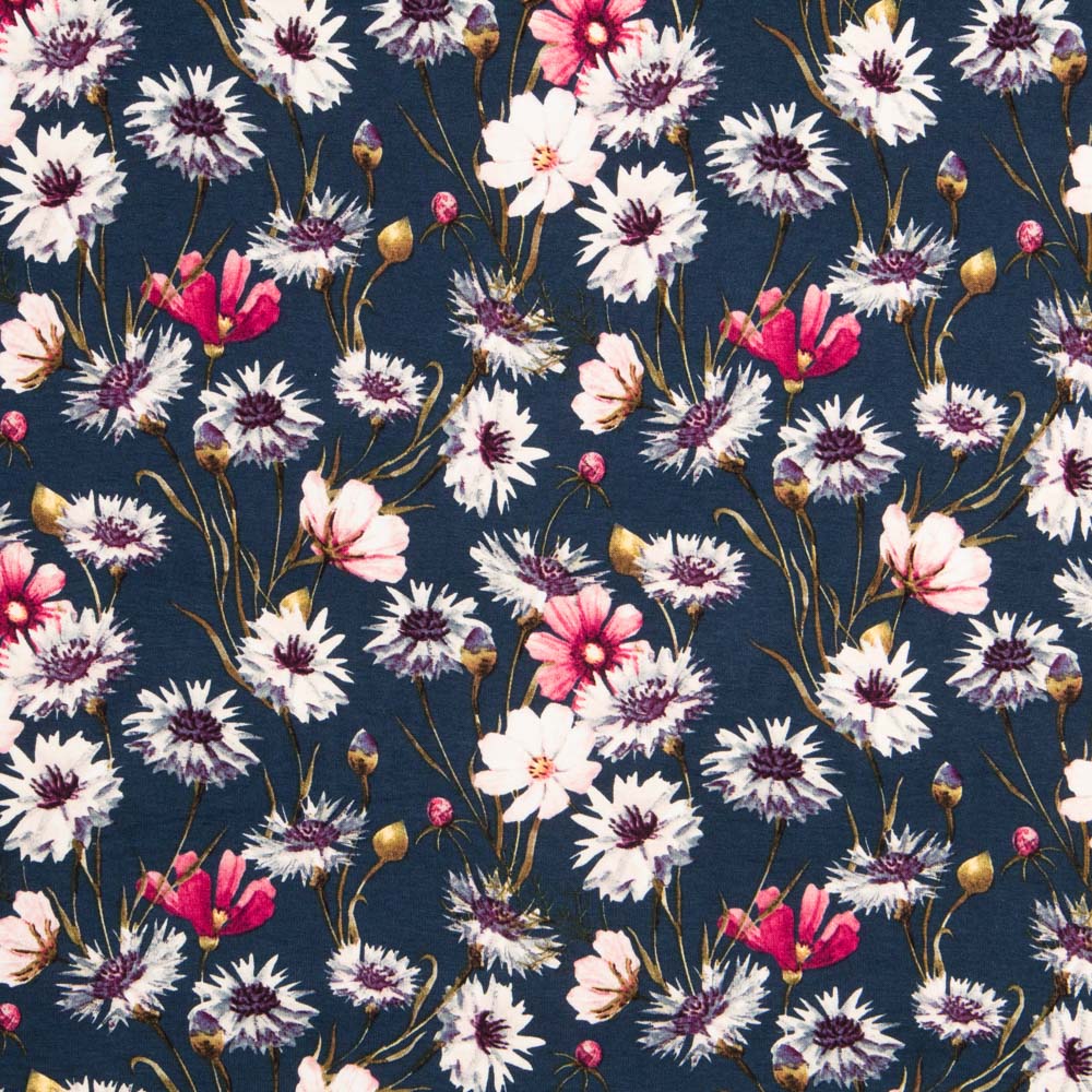 Tricot Viscose Printemps Bleu Nuit - Ribes y Casals