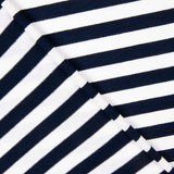 Maille viscose rayée bleu marine 10 mm - Ribes y Casals