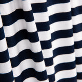 Maille viscose rayée bleu marine 10 mm - Ribes y Casals