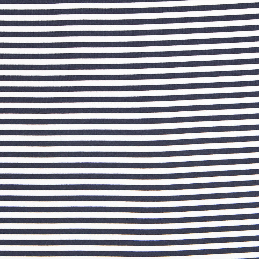Tricot Viscose Rayures Marine - Ribes y Casals
