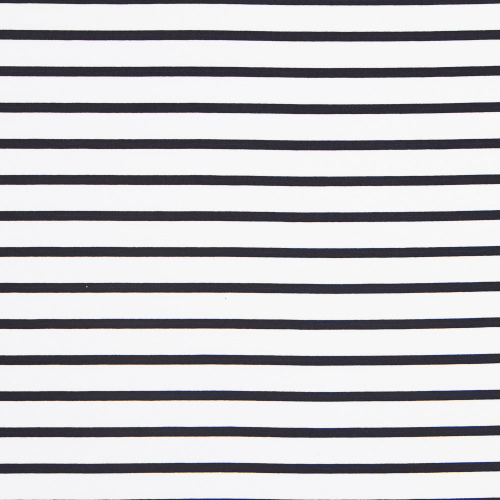 Tricot Viscose Rayures Noir - Ribes y Casals