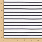 Tricot Viscose Rayures Noir - Ribes y Casals