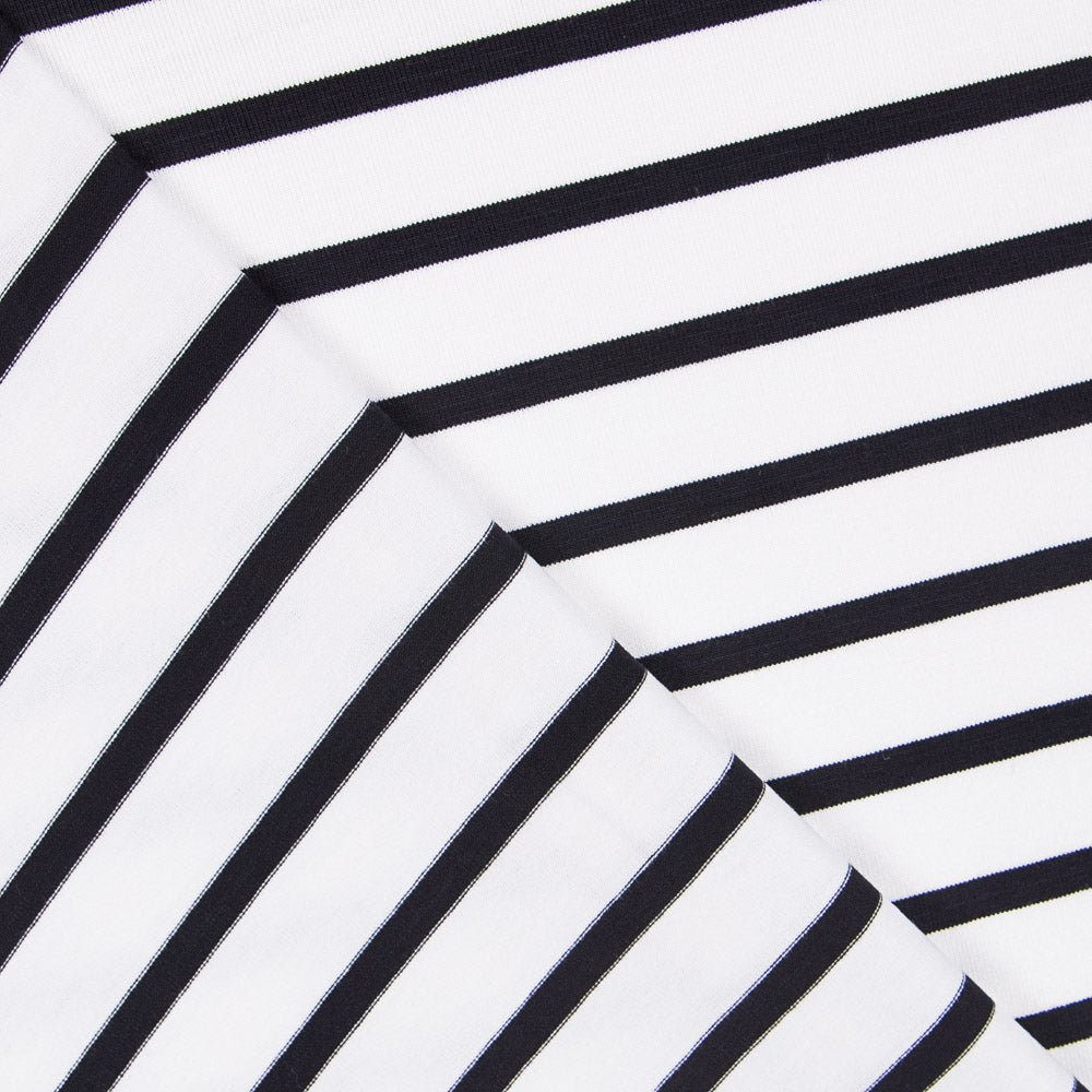 Tricot Viscose Rayures Noir - Ribes y Casals