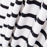 Tricot Viscose Rayures Noir - Ribes y Casals