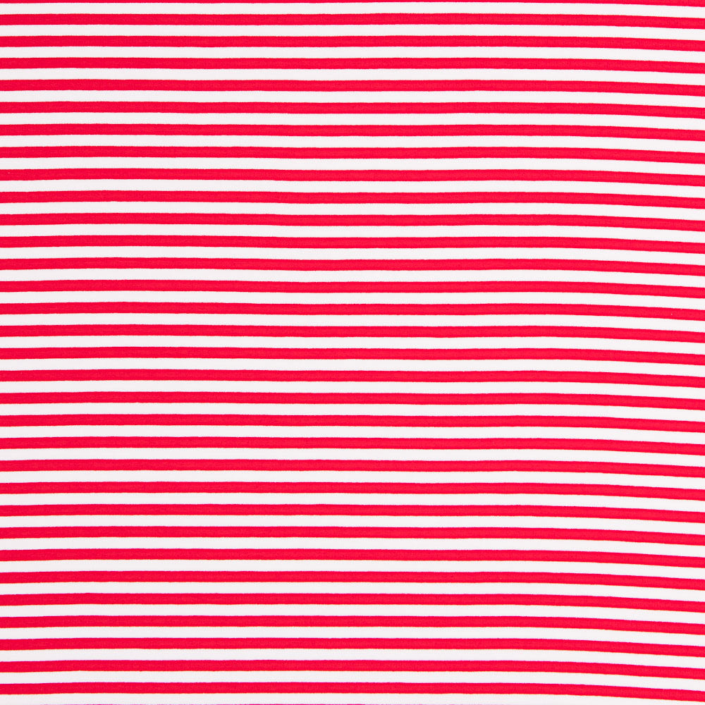 Tricot Viscose Rayures Rouge - Ribes y Casals