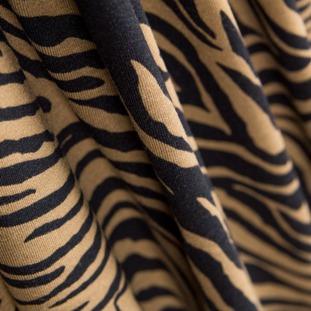 Tricot Viscose Tigre Beige - Ribes y Casals