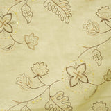 Tissu Ramie Jaune Brodé - Ribes y Casals